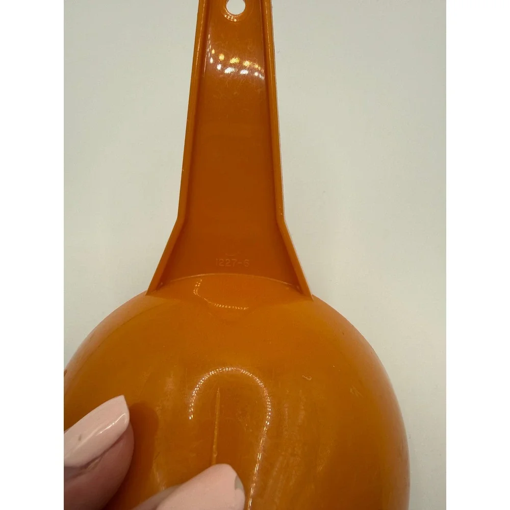 Vintage Tupperware‎ Burnt Orange Kitchen Funnel with Handle 1227-6 Retro 70s